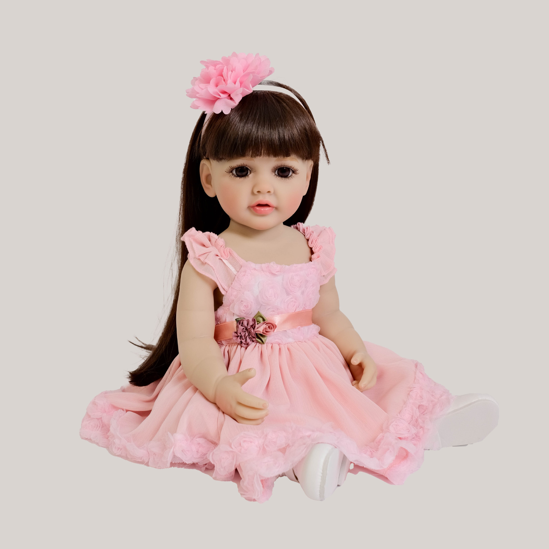 Kids Ethnic Fashion - Милая 55 см длинные волосы розовая