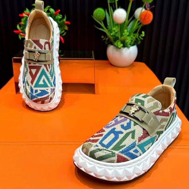 Ethnic Fashion Walk - Мужские этнические туфли с принтом, повседневные