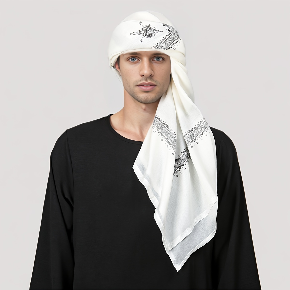 Fashion Ethnic Wear For Men - Мужской платок с этническим ретро-узором, повседневная