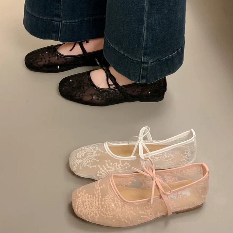 Ethnic Fashion Walk - Женские балетки 2026: дышащие, с вышивкой,
