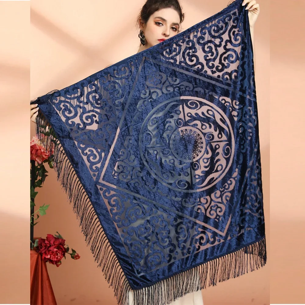 AW25 Бархатная жаккардовая шал – обзор и цена Ethnic Fashion Collection