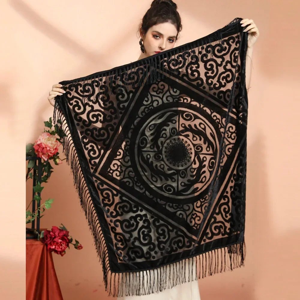 AW25 Бархатная жаккардовая шал – обзор и цена Ethnic Fashion Collection